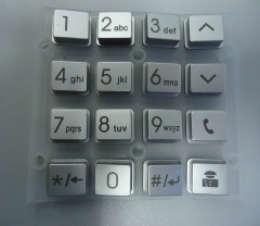 Silicone Keypads with Plastic Caps